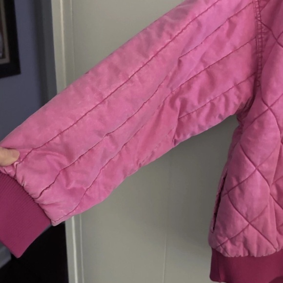 WILD FABEL HOT PINK COAT QUILTED COTTON WOMENS 38 CHEST RIBBED SLEEVE & BOTTOM - Picture 7 of 14